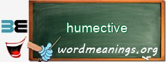 WordMeaning blackboard for humective